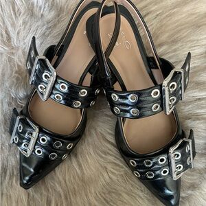 Buckle Slingback Flats